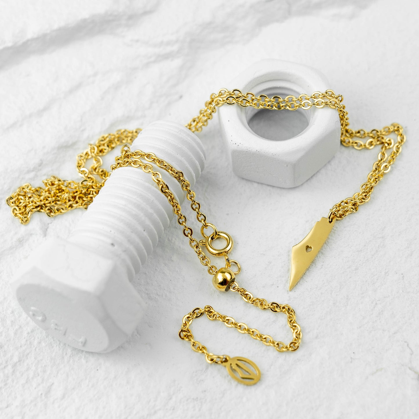 I Love Palestine Gold Necklace