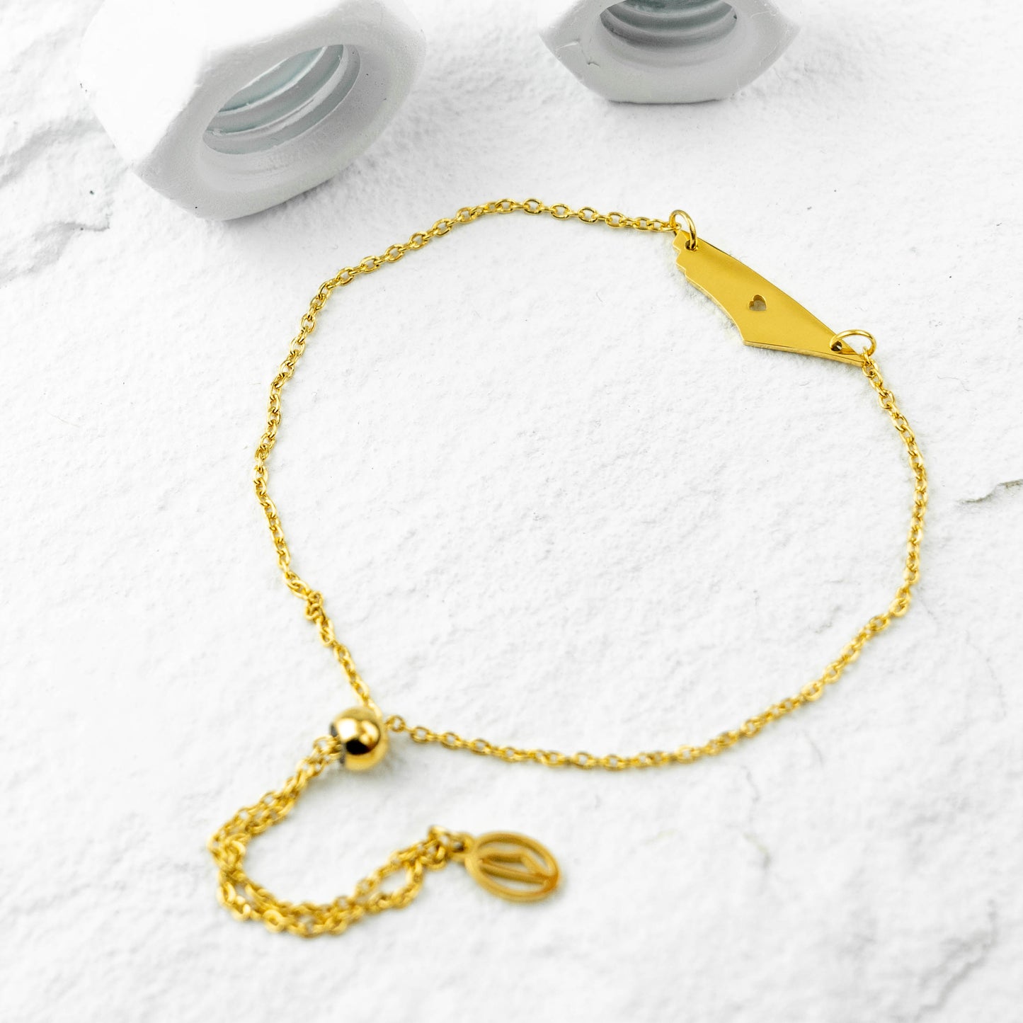 I Love Palestine Gold Bracelet