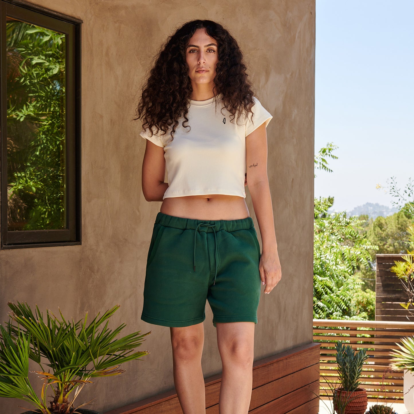 Core Sweatshorts Pine Green