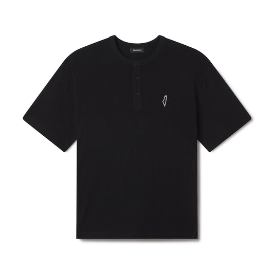 Core Henley Polo Black