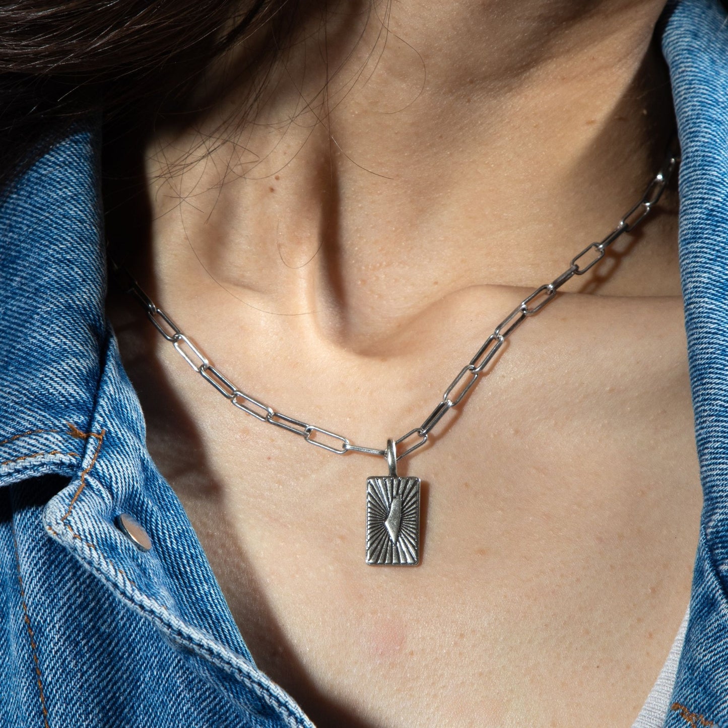 Ray of Palestine Necklace Silver