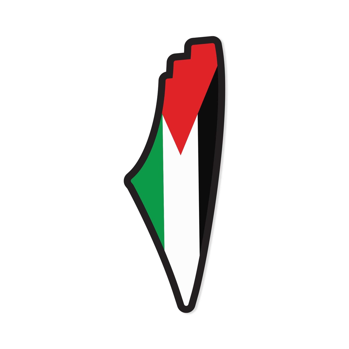 Palestine Map Flag Sticker
