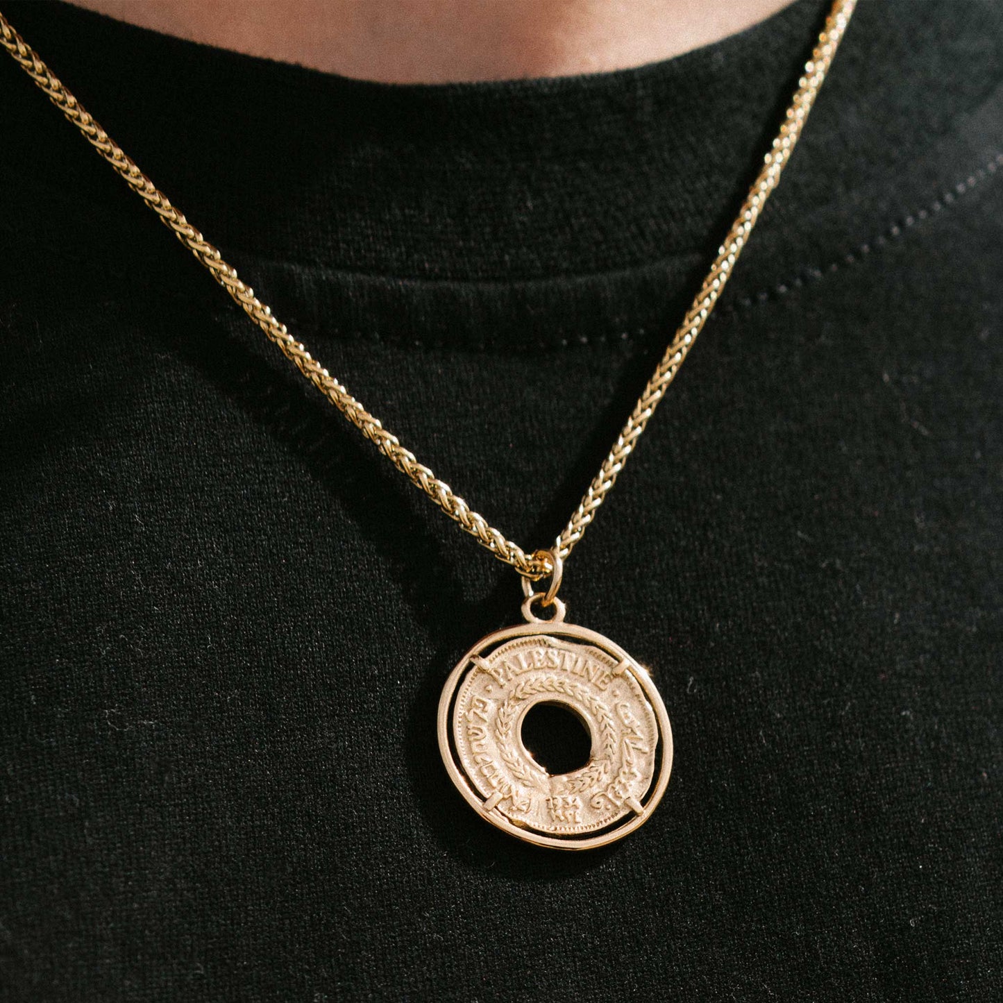 Palestine Coin Gold Necklace