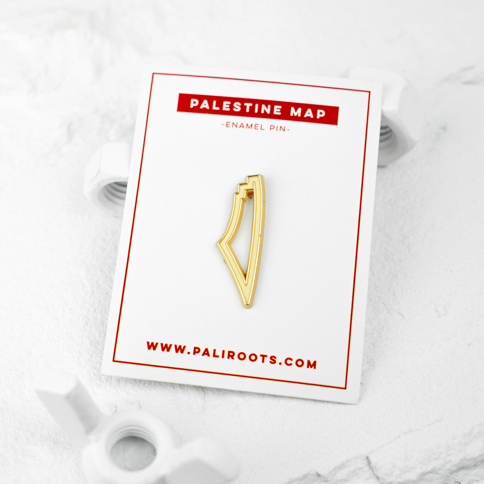 Map of Palestine Gold Pin