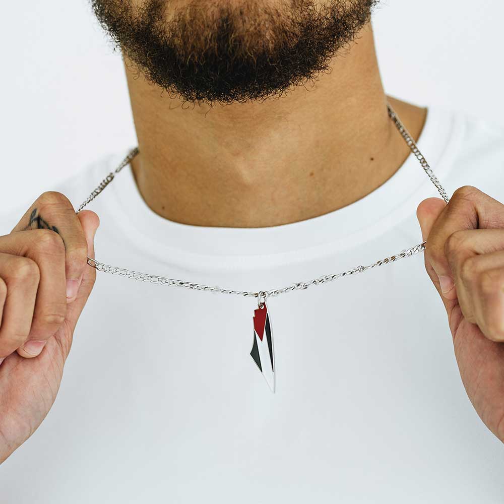Palestine Map Flag Necklace