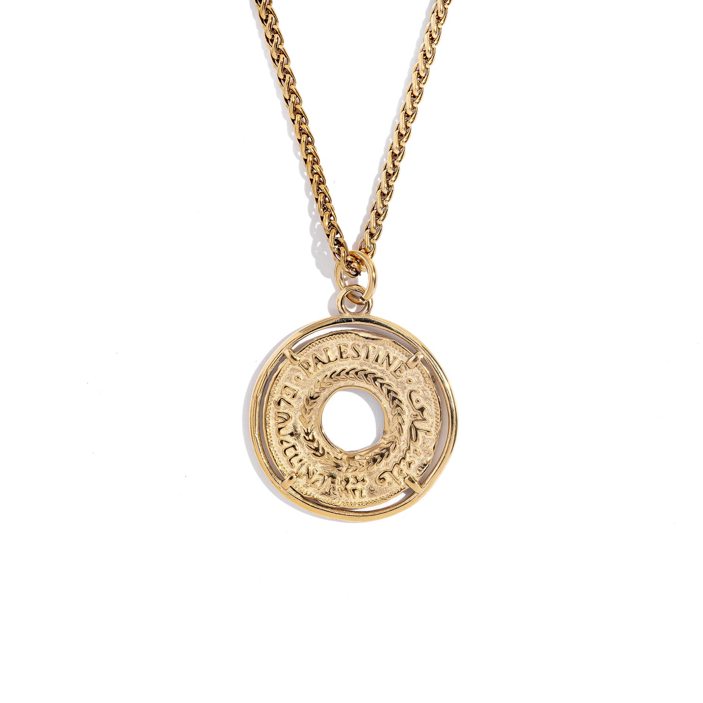 Palestine Coin Gold Necklace