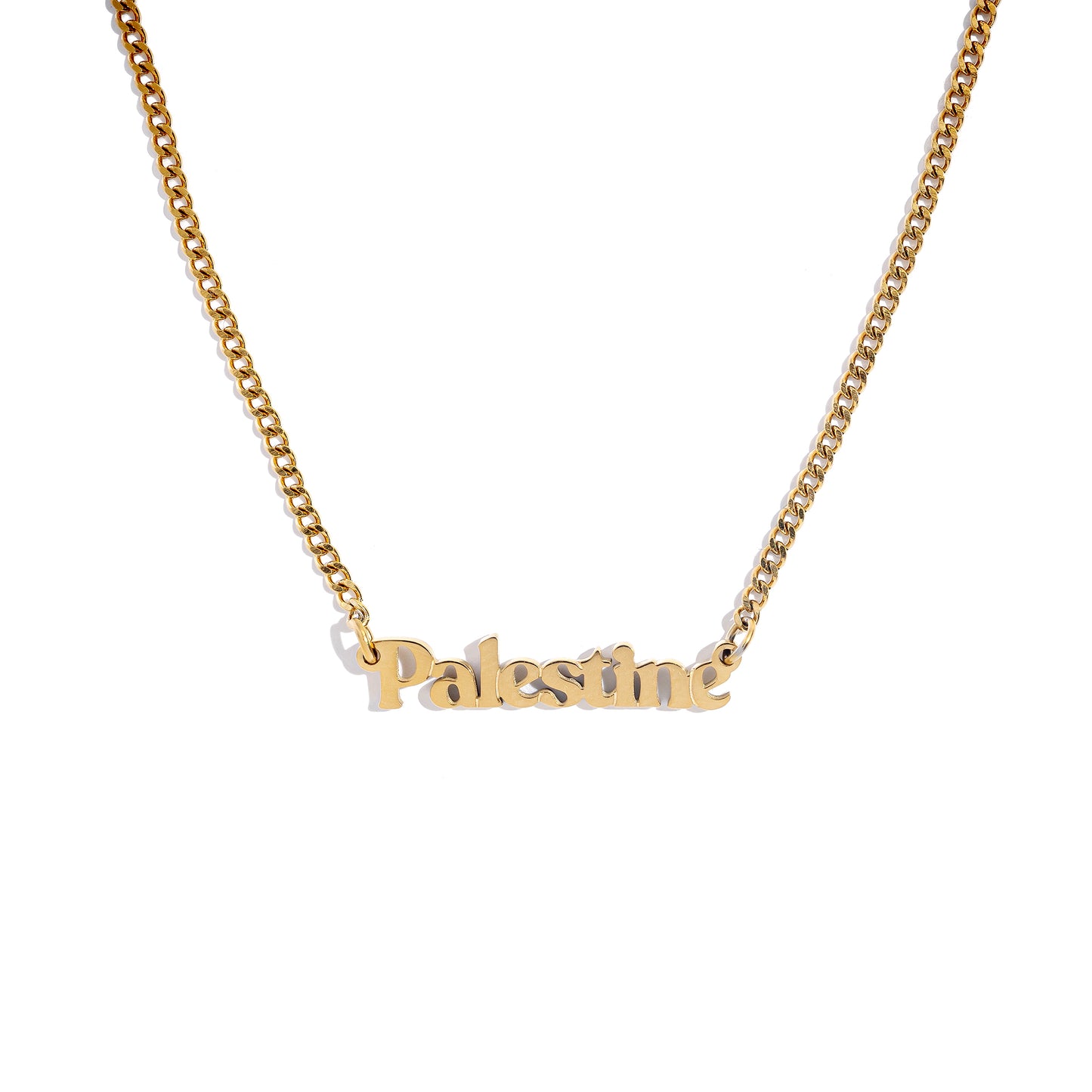 Palestine Curb Gold Necklace