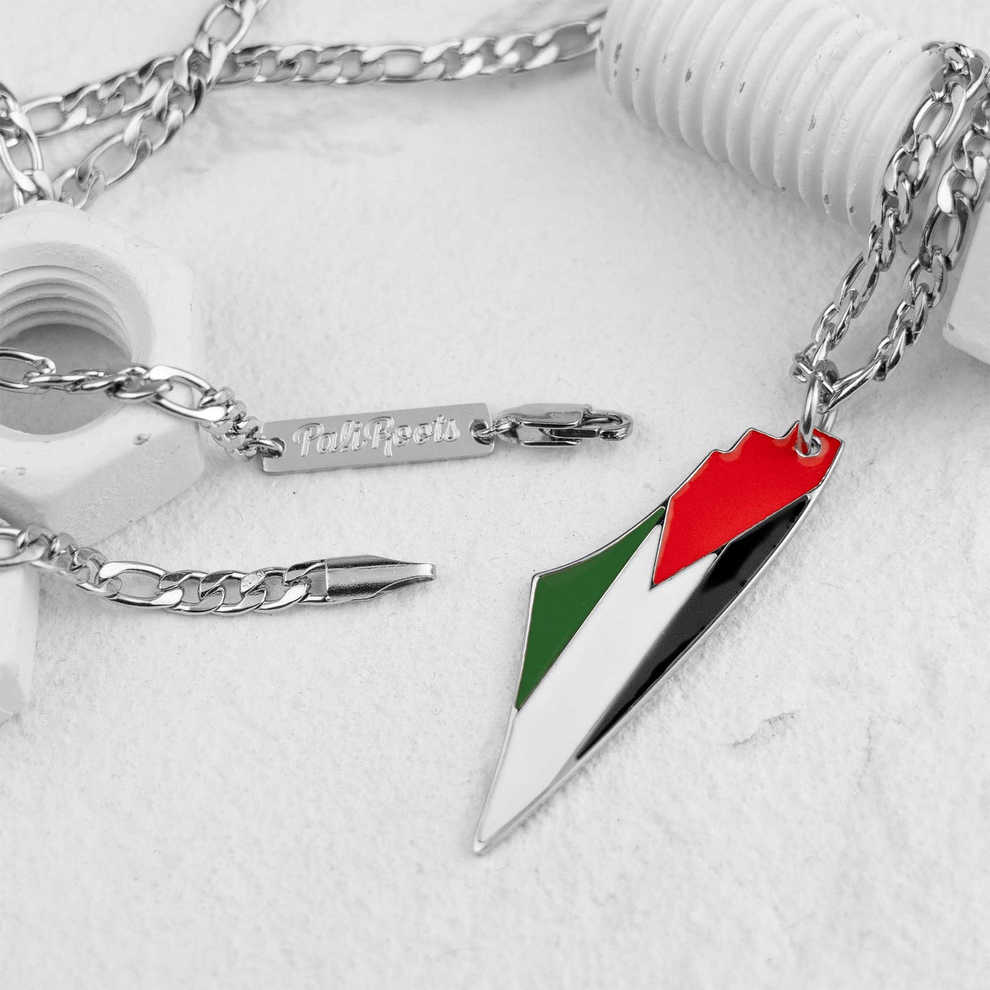 Palestine Map Flag Necklace